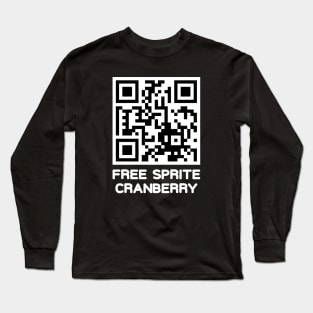 Free Sprite Cranberry QR Code Long Sleeve T-Shirt